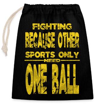 hobbyists grabbling birthday present idea sports - Verschließbarer Geschenkbeutel aus Baumwolle (25x30cm) - Schwarz - Vorne