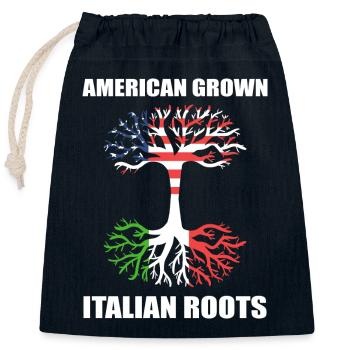 Italien - Verschließbarer Geschenkbeutel aus Baumwolle (25x30cm) - Navy - Vorne