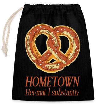MAISON DE BRETZEL - Sac cadeau en coton avec cordon (25 x 30 cm) - noir - Devant