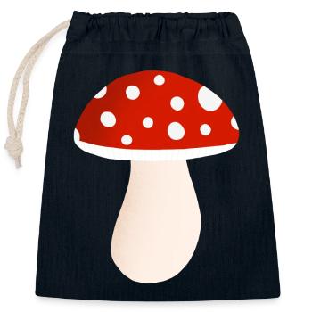 fly agaric mushroom - Closable cotton gift bag (25x30cm) - navy - Front