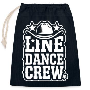 Line Dance Crew – Western Hut Logo - Verschließbarer Geschenkbeutel aus Baumwolle (25x30cm) - Navy - Vorne