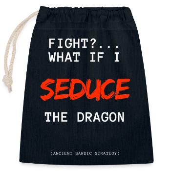 DeD Bard-themed T-shirt - Closable cotton gift bag (25x30cm) - navy - Front