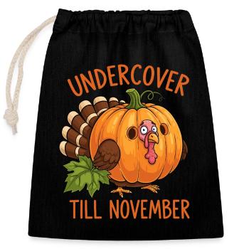 Undercover Turkey - Closable cotton gift bag (25x30cm) - black - Front