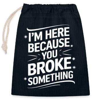 Technischer Support Computerfreak Nerd - Verschließbarer Geschenkbeutel aus Baumwolle (25x30cm) - Navy - Vorne