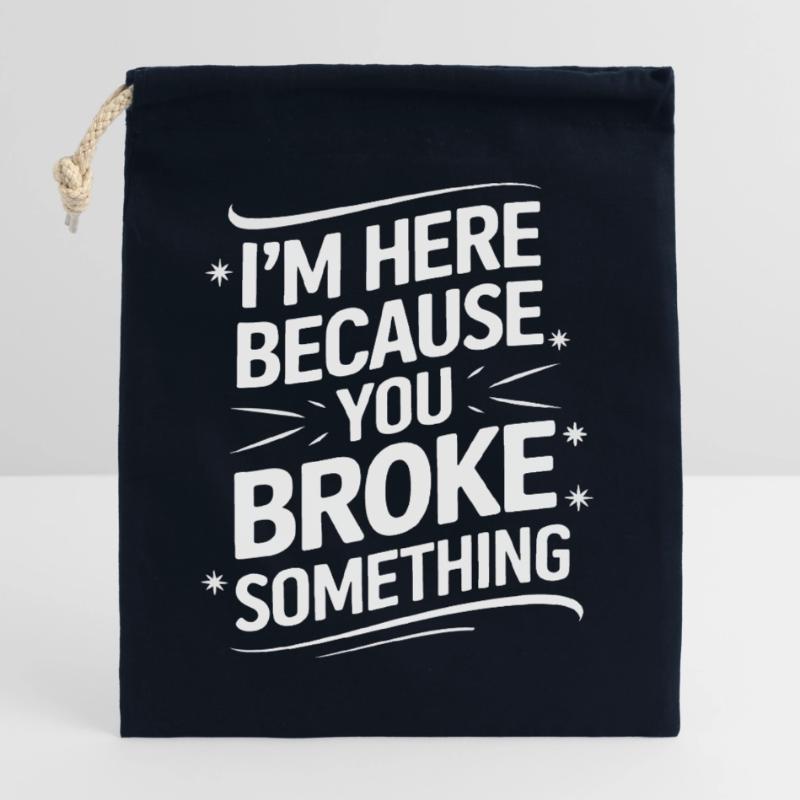 Technischer Support Computerfreak Nerd Verschließbarer Geschenkbeutel aus Baumwolle (25x30cm)