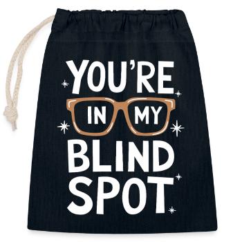 Blind blindness Visually impaired people - Closable cotton gift bag (25x30cm) - navy - Front