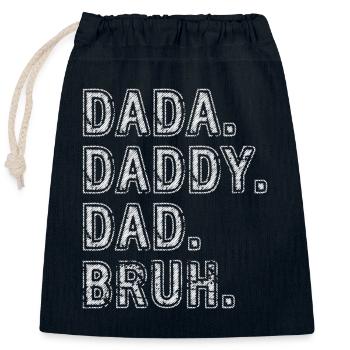 Dada Papa Bruh Vatertagsgeschenk 2024 - Verschließbarer Geschenkbeutel aus Baumwolle (25x30cm) - Navy - Vorne