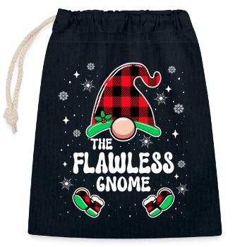 Perfect Gnome Family Christmas - Closable cotton gift bag (25x30cm) - navy - Front