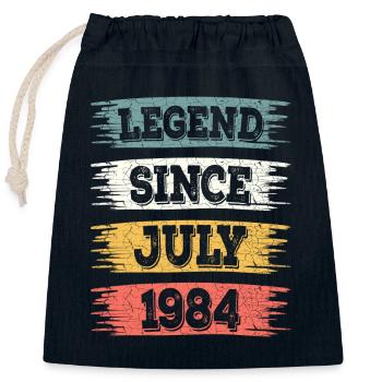 Legende 1984 40. Juli - Verschließbarer Geschenkbeutel aus Baumwolle (25x30cm) - Navy - Vorne