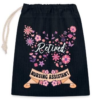 Ruhestand einer pensionierten Pflegeassistentin - Verschließbarer Geschenkbeutel aus Baumwolle (25x30cm) - Navy - Vorne