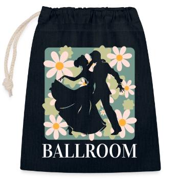 Female Ballroom Dancer Prom Dance - Closable cotton gift bag (25x30cm) - navy - Front