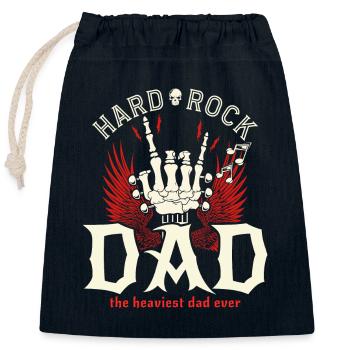 Père Rock Vintage Papa Wippe - Verschließbarer Geschenkbeutel aus Baumwolle (25x30cm) - Navy - Vorne