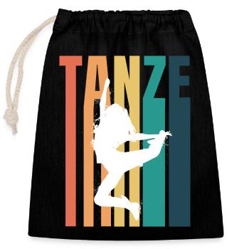 Dancing Dance Music - Verschließbarer Geschenkbeutel aus Baumwolle (25x30cm) - Schwarz - Vorne