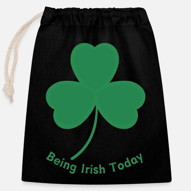 Being Irish - Closable cotton gift bag (25x30cm) - black