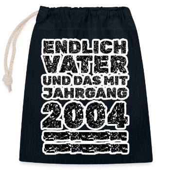 2004 - Verschließbarer Geschenkbeutel aus Baumwolle (25x30cm) - Navy - Vorne