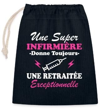 Pensionierte Krankenschwester Humor Ruhestandsgeschenk - Verschließbarer Geschenkbeutel aus Baumwolle (25x30cm) - Navy - Vorne