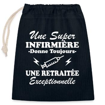 Pensionierte Krankenschwester Humor Ruhestandsgeschenk - Verschließbarer Geschenkbeutel aus Baumwolle (25x30cm) - Navy - Vorne