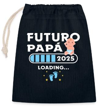 Zukunft Papst 2025 Erstvater 2025 - Verschließbarer Geschenkbeutel aus Baumwolle (25x30cm) - Navy - Vorne