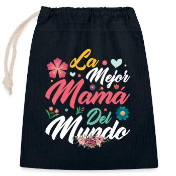 Le meilleur cadeau de maman au monde pour la fête des mères - Sac cadeau en coton avec cordon (25 x 30 cm) - bleu marine - Devant