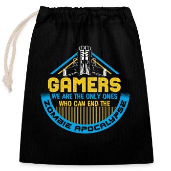 Zombie Apocalypse Zombies Spell - Closable cotton gift bag (25x30cm) - black - Front