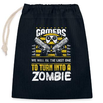 Zombie Apocalypse Weapons Monster - Closable cotton gift bag (25x30cm) - navy - Front