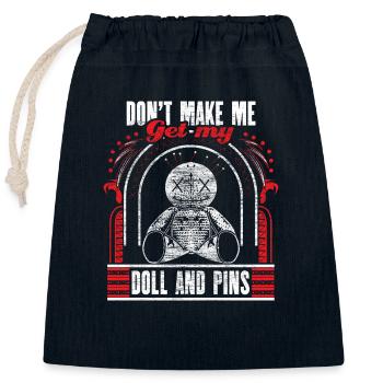 Voodoo Magic Horror Idée cadeau - Sac cadeau en coton avec cordon (25 x 30 cm) - bleu marine - Devant