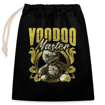 Poupée vaudou disant idée cadeau - Sac cadeau en coton avec cordon (25 x 30 cm) - noir - Devant
