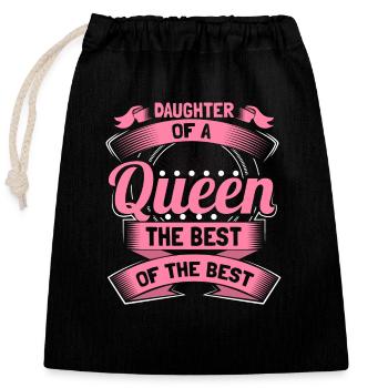 Daughter Parents Sweet - Closable cotton gift bag (25x30cm) - black - Front