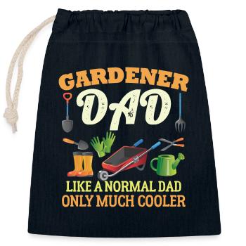 Gärtner Vater wie ein normaler Vater nur viel - Verschließbarer Geschenkbeutel aus Baumwolle (25x30cm) - Navy - Vorne