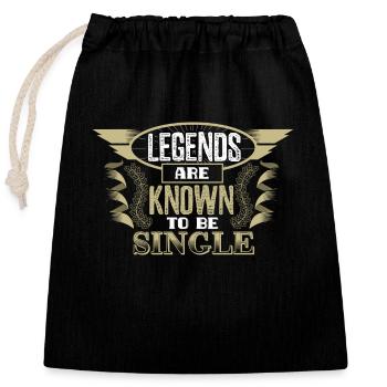 Single Solo Relationship - Closable cotton gift bag (25x30cm) - black - Front