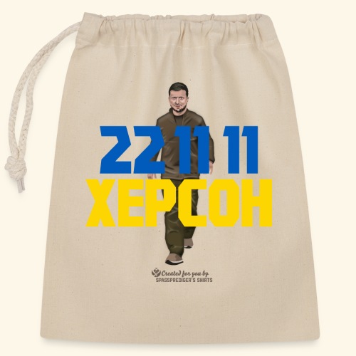 Kherson 22 11 11 Selenskyj Ukraine - Verschließbarer Geschenkbeutel aus Baumwolle (25x30cm)