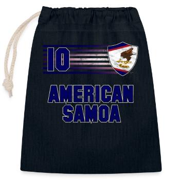 Amerikanisch-Samoa - Verschließbarer Geschenkbeutel aus Baumwolle (25x30cm) - Navy - Vorne