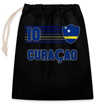 Curaçao - Verschließbarer Geschenkbeutel aus Baumwolle (25x30cm) - Schwarz - Vorne