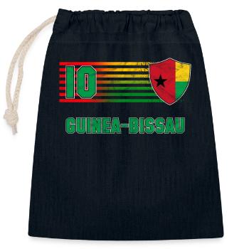 Guinea Bissau - Closable cotton gift bag (25x30cm) - navy - Front