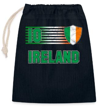 Irlande - Sac cadeau en coton avec cordon (25 x 30 cm) - bleu marine - Devant