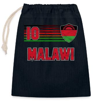 Malawi - Closable cotton gift bag (25x30cm) - navy - Front