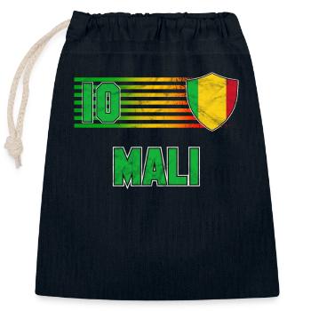 Mali - Verschließbarer Geschenkbeutel aus Baumwolle (25x30cm) - Navy - Vorne