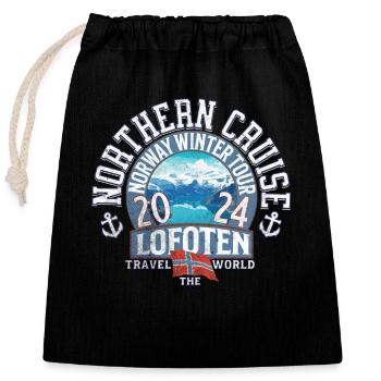 Northern Cruise Lofoten Norway 2 - Sac cadeau en coton avec cordon (25 x 30 cm) - noir - Devant