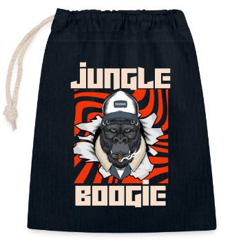 DSCHUNGEL-BOOGIE-AFFE - Verschließbarer Geschenkbeutel aus Baumwolle (25x30cm) - Navy - Vorne