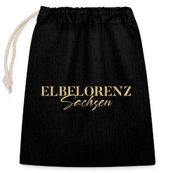 Florence sur l’Elbe Saxe : hommage glamour à Dresde - Sac cadeau en coton avec cordon (25 x 30 cm) - noir - Devant