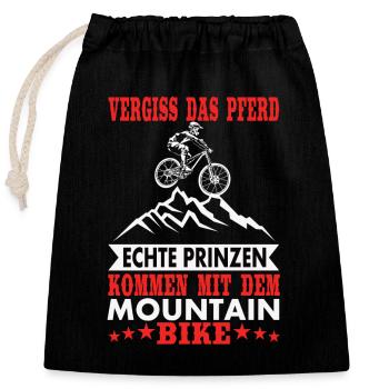 Echte Prinzen - Verschließbarer Geschenkbeutel aus Baumwolle (25x30cm) - Schwarz - Vorne
