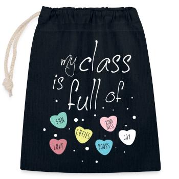 Grundschule Grundschullehrer - Verschließbarer Geschenkbeutel aus Baumwolle (25x30cm) - Navy - Vorne