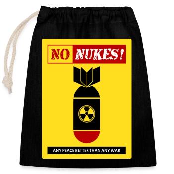 PAS D'| NUKES Arme anti-armes nucléaires - Sac cadeau en coton avec cordon (25 x 30 cm) - noir - Devant