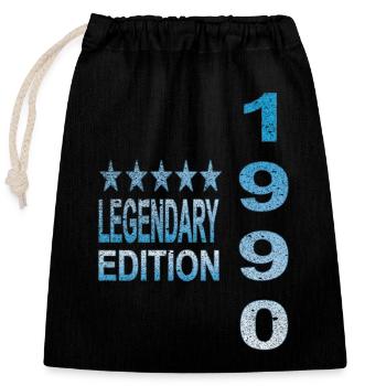 Legendary Edition 1990 Shirt - Closable cotton gift bag (25x30cm) - black - Front