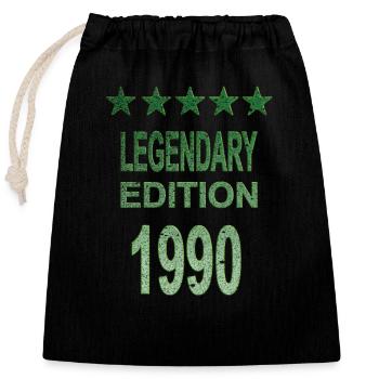 Legendary Edition 1990 Shirt - Closable cotton gift bag (25x30cm) - black - Front