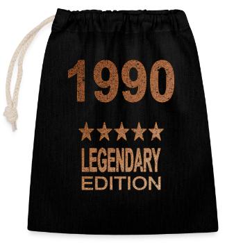 Legendary Edition 1990 Shirt - Closable cotton gift bag (25x30cm) - black - Front