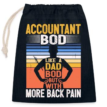 Drôle CPA Citation Comptable Bod Like A Dad Bod - Sac cadeau en coton avec cordon (25 x 30 cm) - bleu marine - Devant