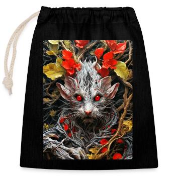 Spooky Plants Mouse 1.6 - Closable cotton gift bag (25x30cm) - black - Front