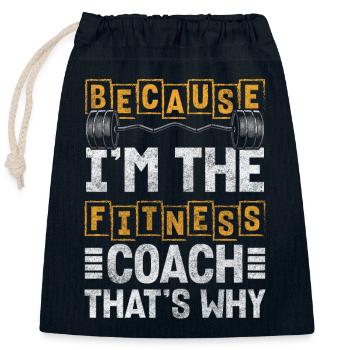 Fitnesstrainer Gym Pumper Studio - Verschließbarer Geschenkbeutel aus Baumwolle (25x30cm) - Navy - Vorne