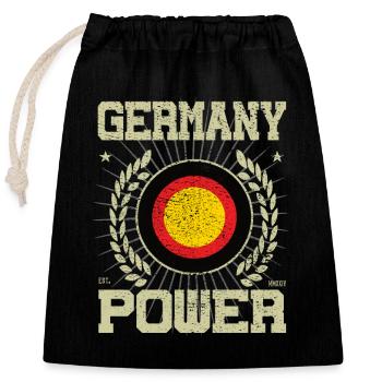 Allemagne cool, Design - Sac cadeau en coton avec cordon (25 x 30 cm) - noir - Devant